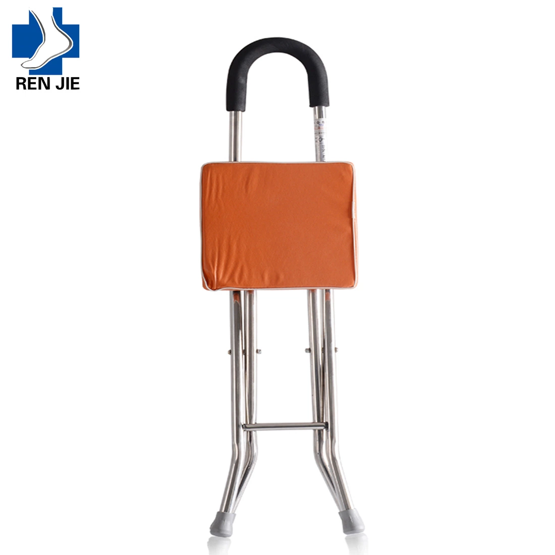 Portable Foldable Elderly Walking Stick with Seat or Chair Crutch Stool for Outdoor