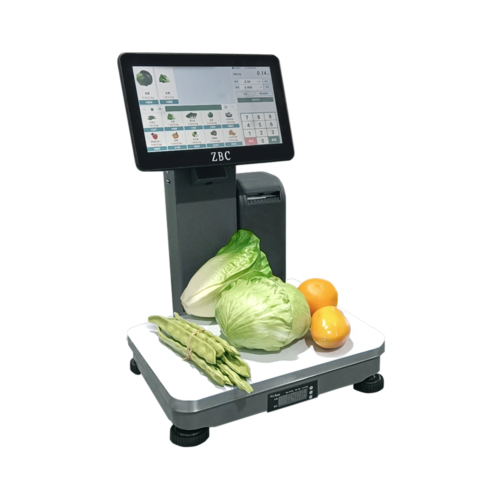 Android POS Cash Register Ai Weighing Scales with Label Printer