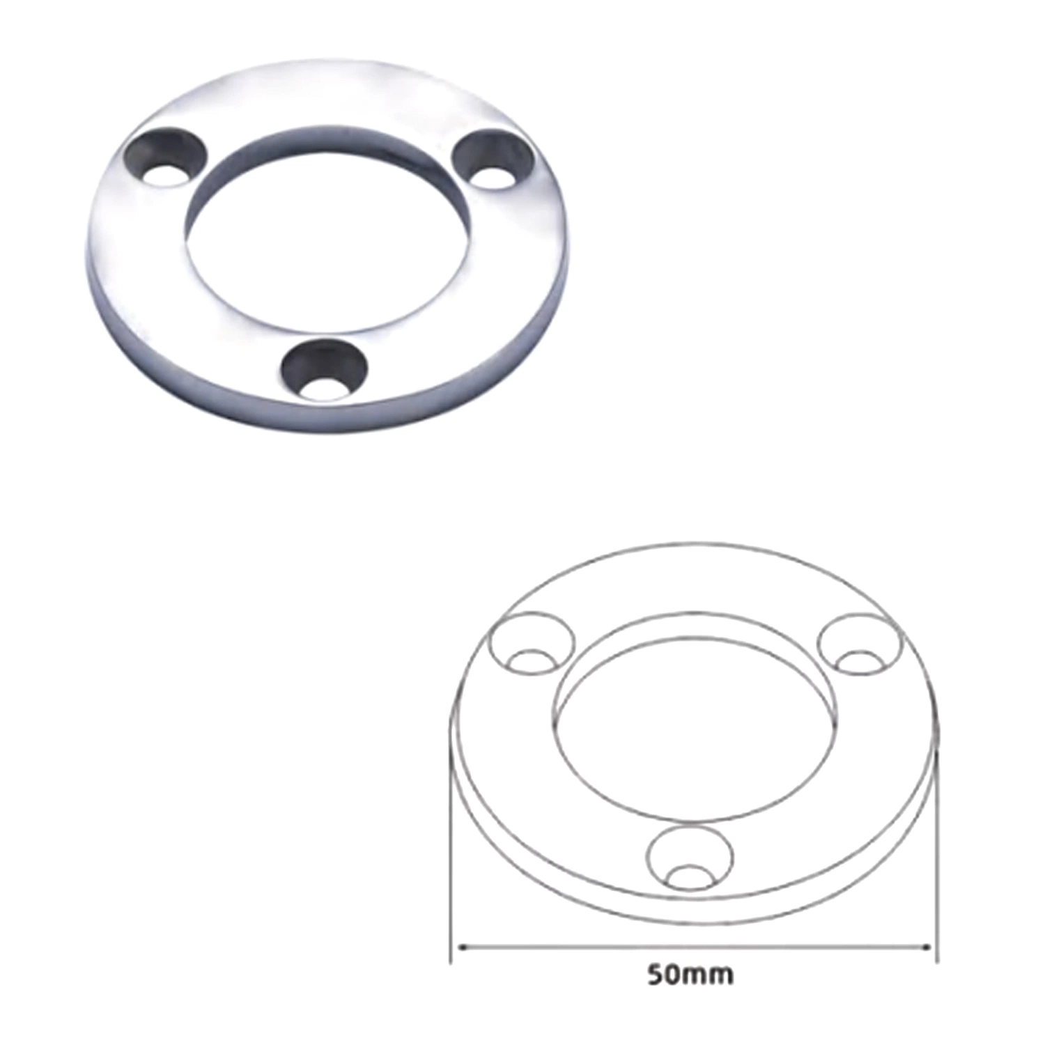 Standard JIS 10K W/N Wall Weld Neck Adapter Coupling Shaft Flange