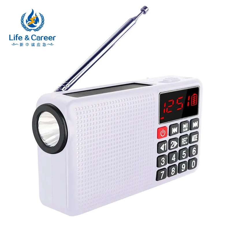 Portable Radio with TF 9V Battery Portable Radio LED Multifunction Emergency Light with Radio MP3