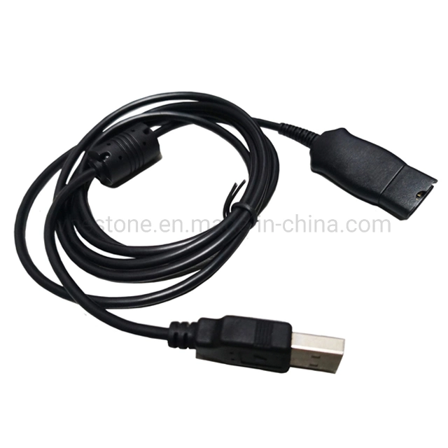 Da95 USB Qd Communication Cable Compatible with Plantronics Qd Corded VoIP Call Center Telephone Headset