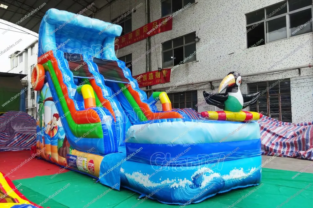 Commercial Outdoor Giant Inflatable Water Slide Jumping Castle Beach Inflatable Water Slide Chsl891