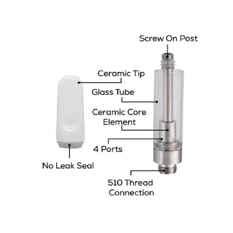 RW C11 1.0ml Ceramic Coil 510 Thread Cartridge Battery Container 0.5ml Thick Oil Vapoirzer Vape Pen Clearomizer