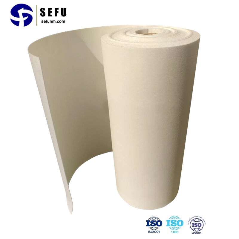 Sefu China fabricantes de papel de fibra de cerámica refractaria 1260 2300f el algodón aislamiento térmico de fibra cerámica de papel para horno el sellado