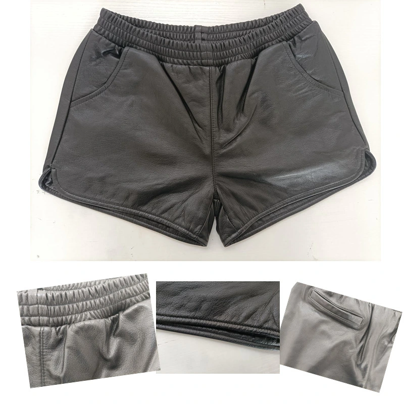 Genuine Leather Apparel Wholesale/Supplier Short Tousers PU High Waisted Pants