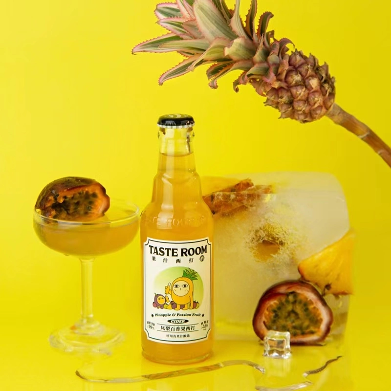 OEM Glass Bottle 230ml Alcoholic Beverage Pineapple & Passion Furite Cider /Hard Soda/Export