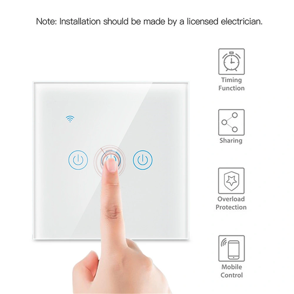 Shinelite Smart Touch Zigbee Switch 3 Gang WiFi Zigbee Switch with Alexa and Google Home