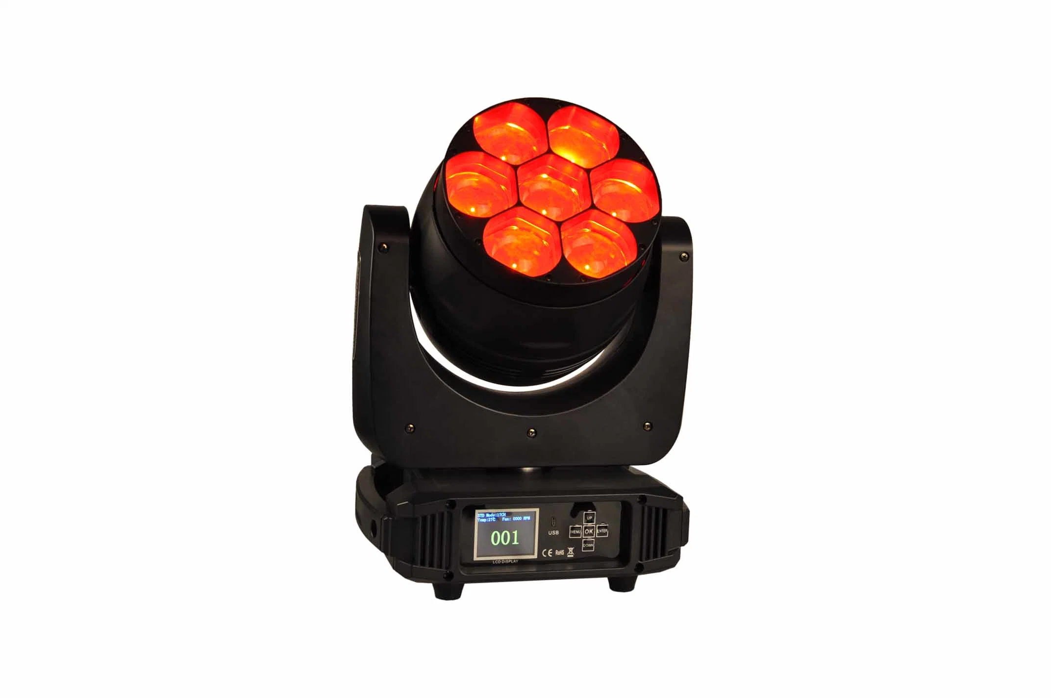 7X40 W 4in1 RGBW Zoom LED Wash Moving Head DJ Stage Licht für Veranstaltung