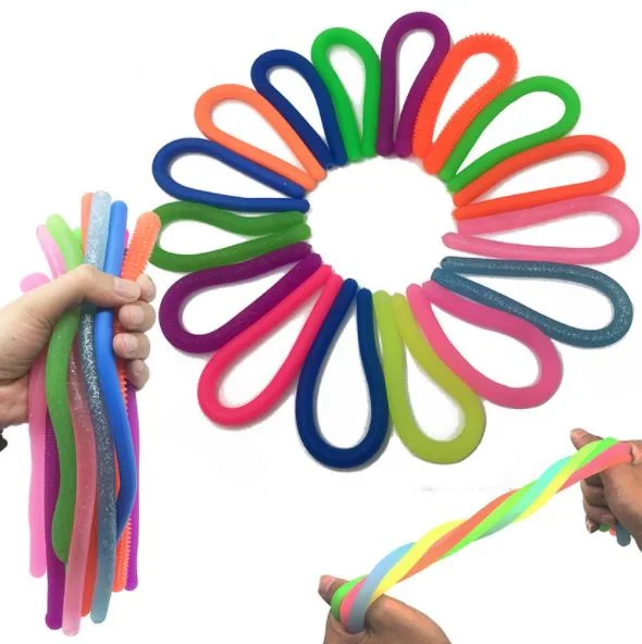 Elástico y Flexible cuerda elástica sensorial Fidget Juguetes Amazon TPR Cadena elástica estirar a 8 pies Fidgets Toy