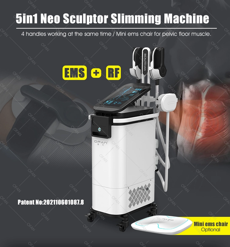 Ofan Beauty Instrument Tesla Sculpt Hi-EMS Slim Bodi Contouring Sculpting Machine EMS with RF