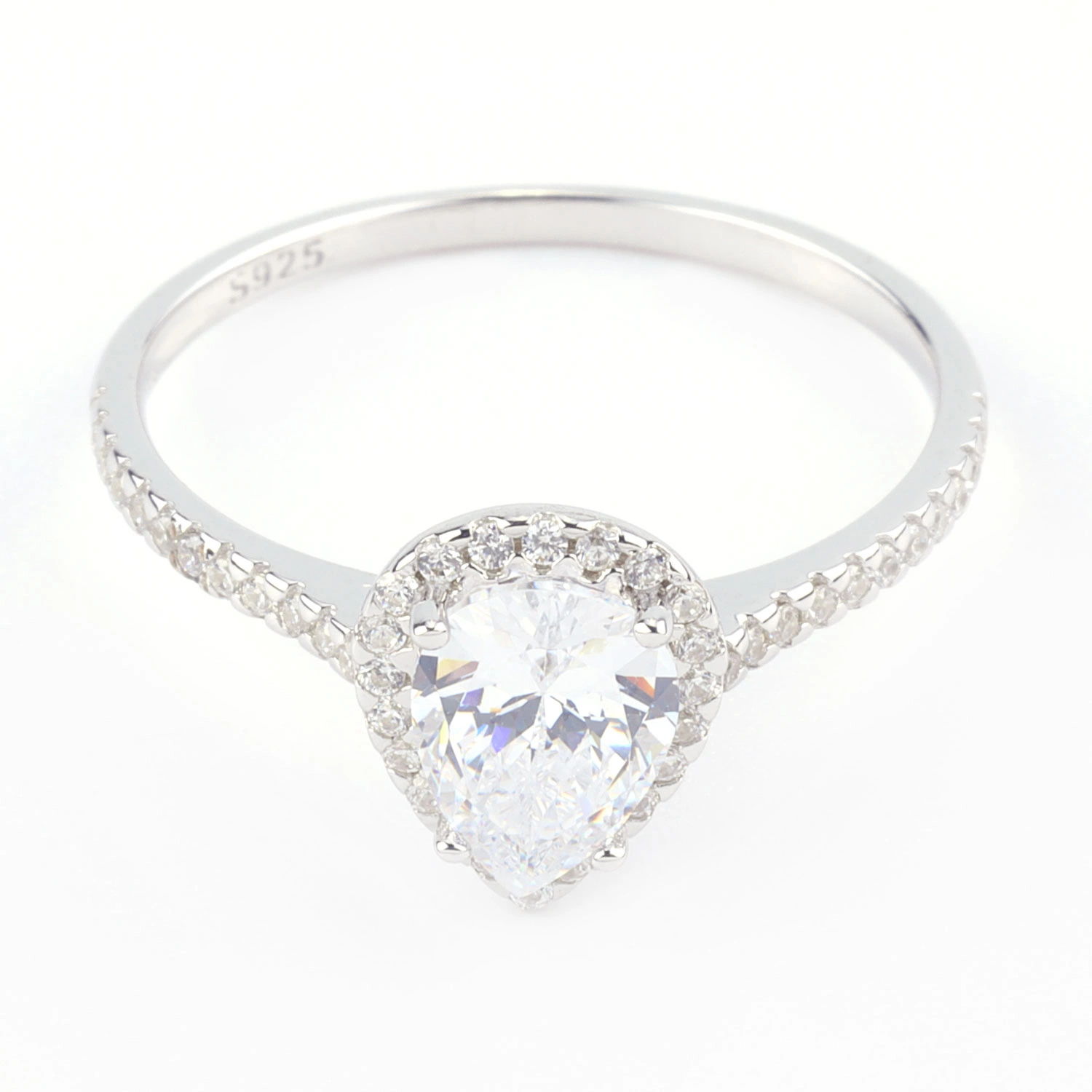 Дизайн Simple Fashion Gift Sterling Silver Jewelry Свадебные кольца для Женщины Оптовая торговля