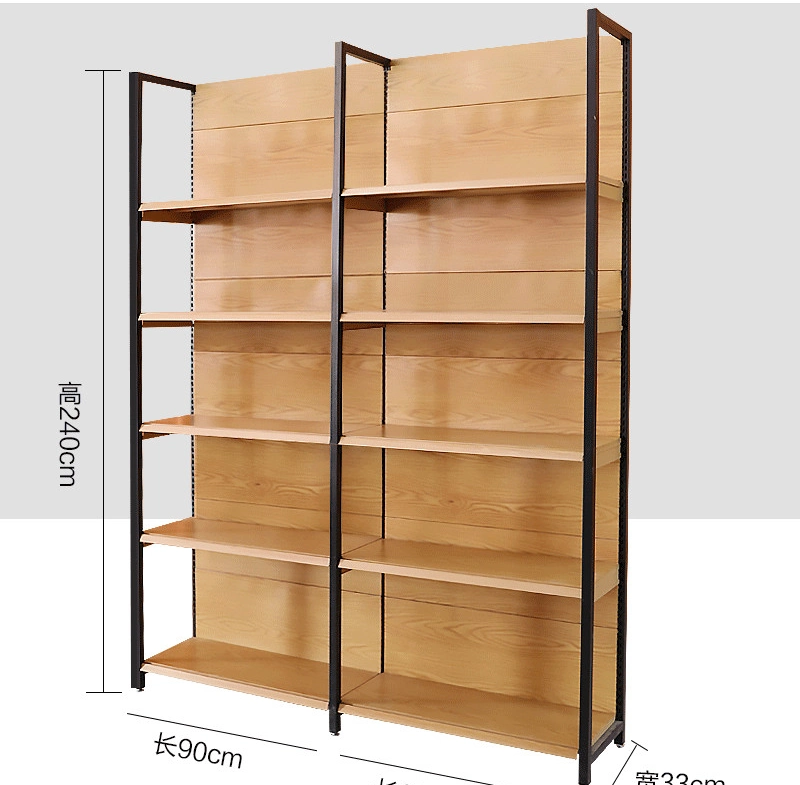 4-Layer Jewelry Display Double-Sided Stationery Shop Steel Wood Boutique Display Shelves