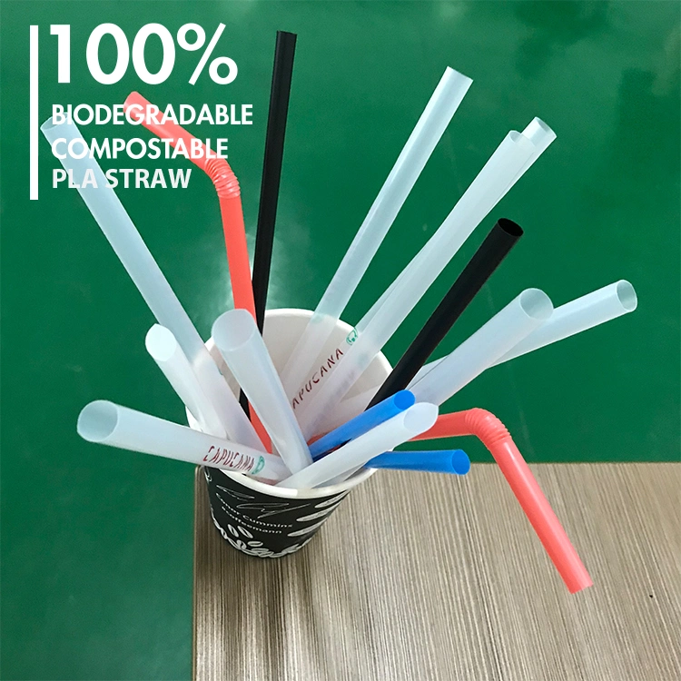 Biodegradable Drinking Straws 300 Pack 100% Compostable Flexible Plant Based Straw for Birthday or Party