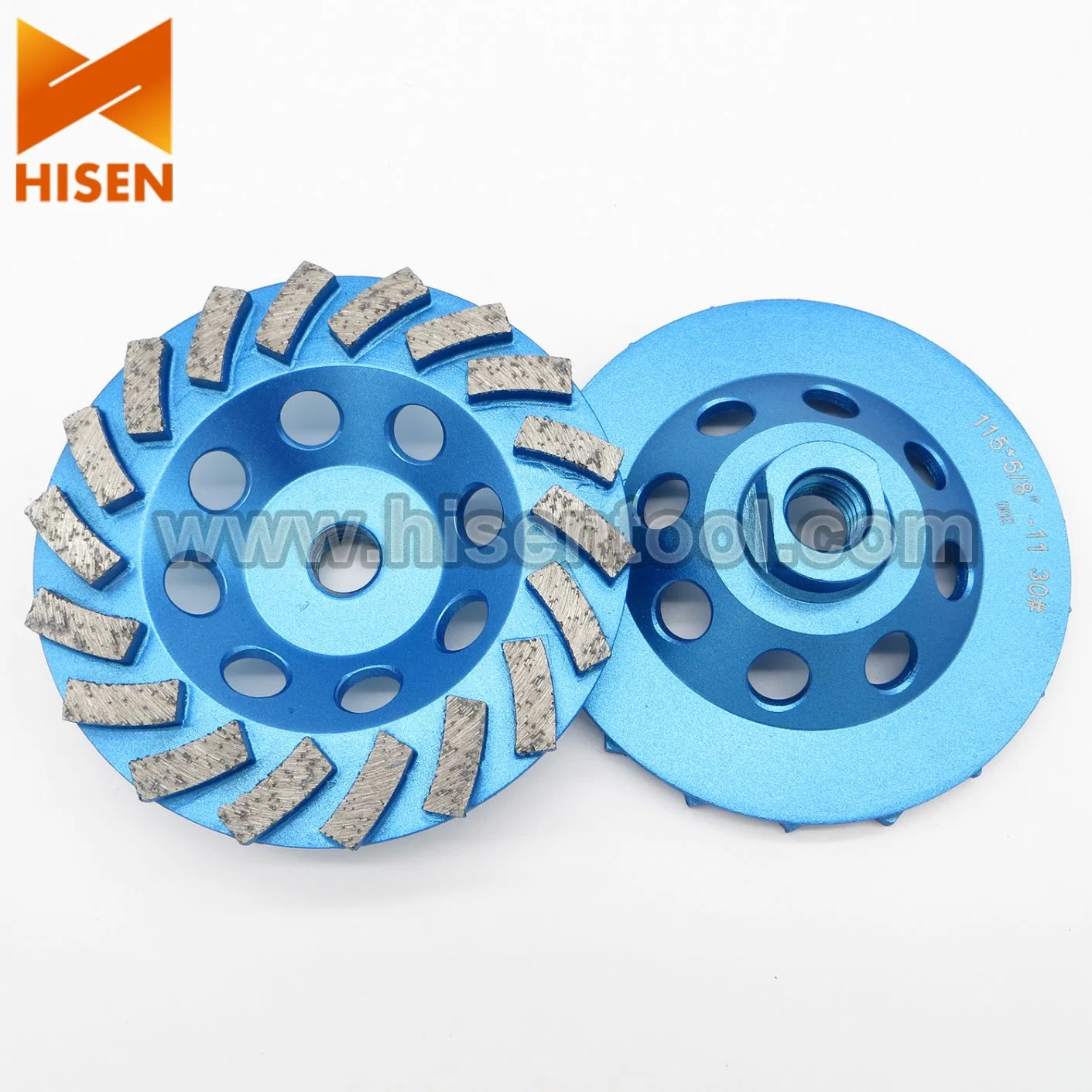 180mm Spiral Turbo Pattern Diamond Cup Wheel for Concrete