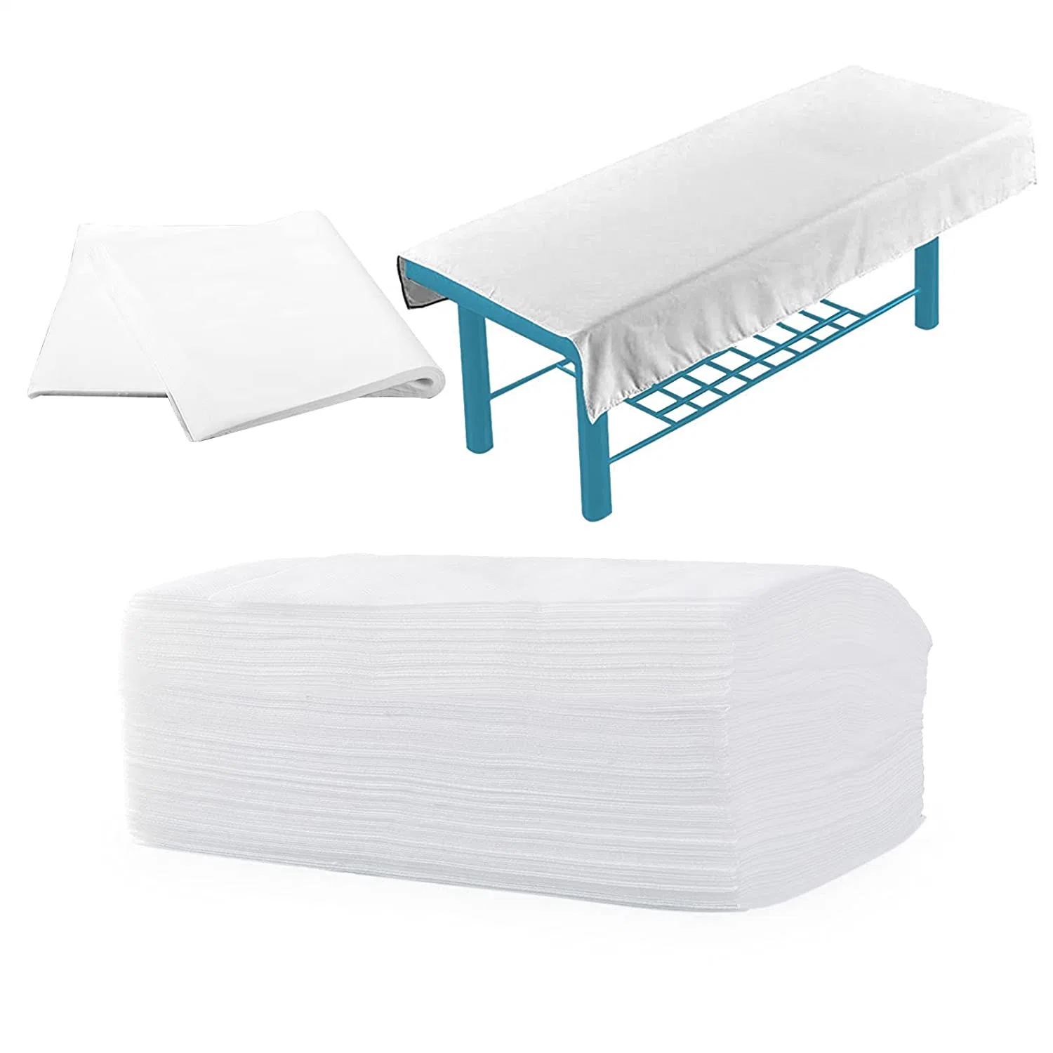 Hospital Beds Sheet PP 35 GSM PPE Disposable PPE Bed Sheet Cover