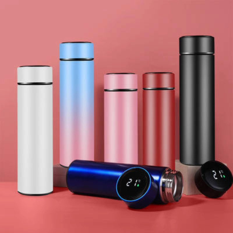 Sunflower Hot 500ml Stainless Steel Double Wall Life Vacuum Cup with Touch Screen Lid Temperature Display LED Smart Water Bottle