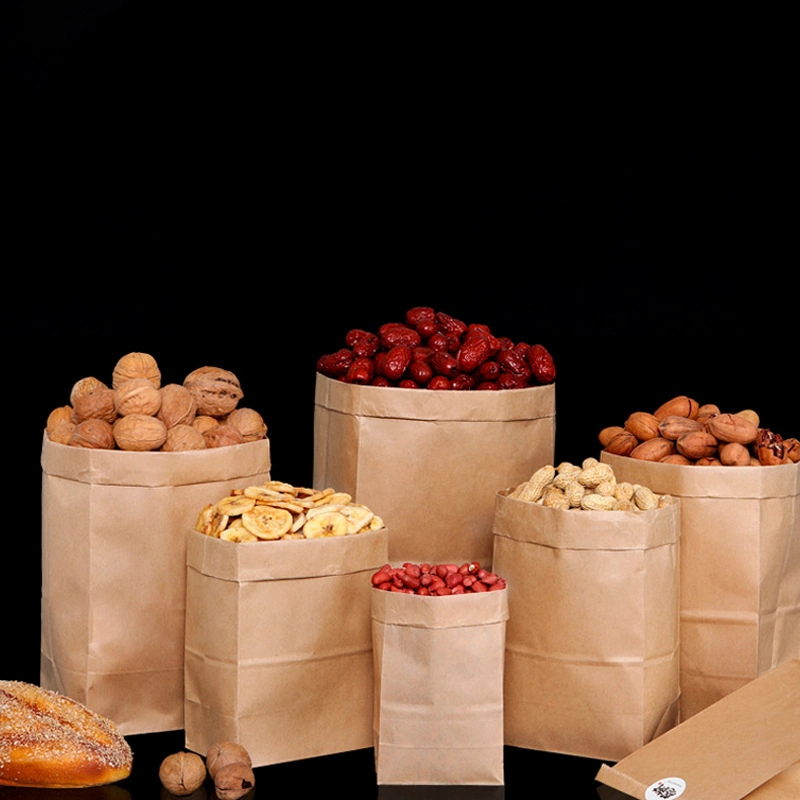 Black Sacolas Shopping Gift Food Packaging Bag Customized Printed Bolsa Papel Brown Wine Bag Kraft Paper with Handles