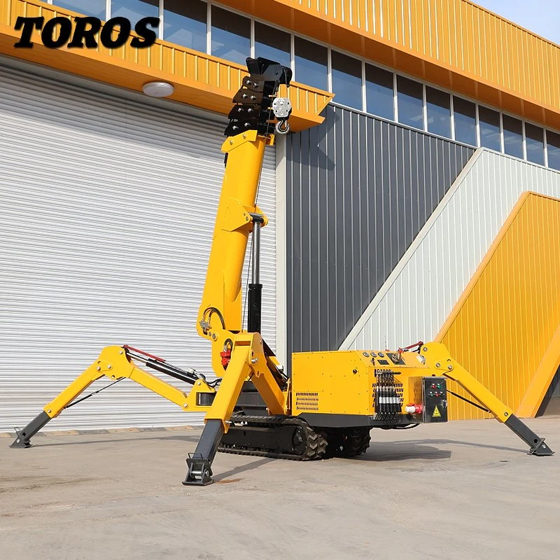 Grúa de tamaño pequeño Cortina de oruga pesada instalación de pared grúa eléctrica Mando a distancia Mini Spider Crane producto 5 Ton