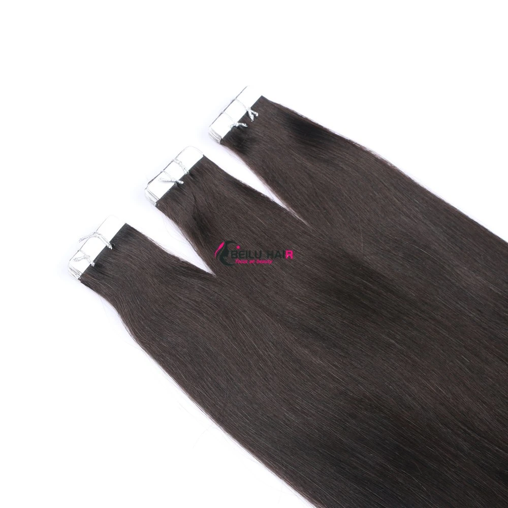 Double Drawn Russian Human Hair Tape Hair Extension Natural Remy Cuticle Tape in Hair Extension