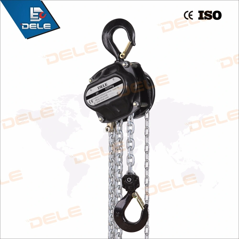 Dele Industrial Manual Chain Hoist From Germany Df 1ton Lifting Chain Hoist and Manual Rotation Chain Hoist