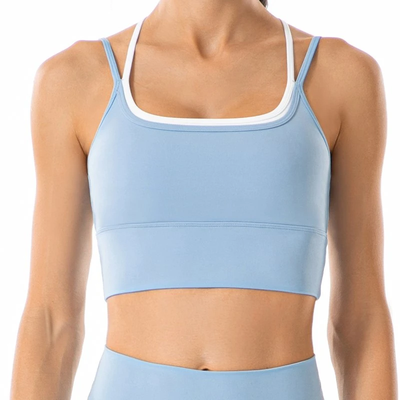 Custom Ladies Strappy Breathable Dri-Fit Workout Sports Yoga Bra with Removable Pads