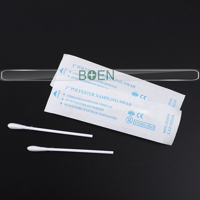 Disposable Virus Sampling Cotton Swabs Polyester Sampling Swab 3"