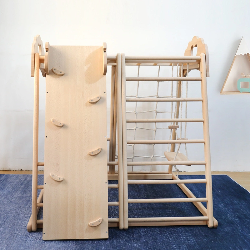 Indoor Playground Wooden Climbing Playset for Kids & Toddlers