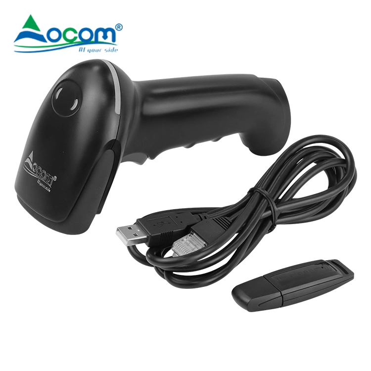 POS System Wireless Barcode Scanner 2.4G or Bt 1d Laser Scanner