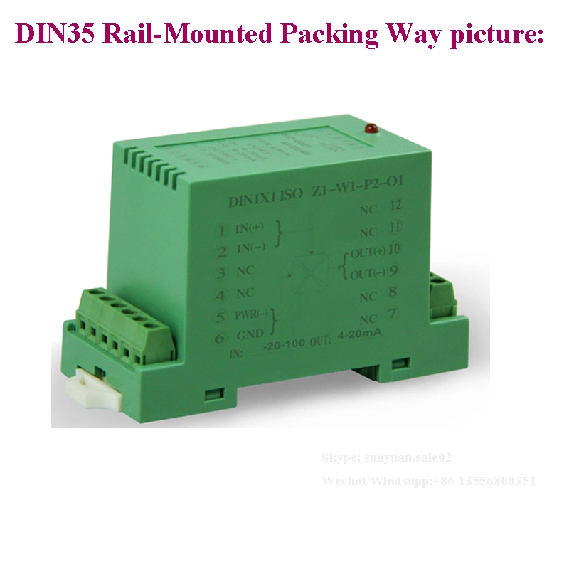 PT100/Cu50 Résistance thermique Acquisition de données de signal de température du convertisseur de modules isolés émetteur