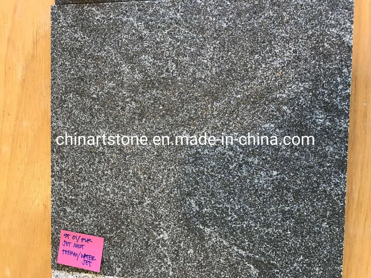 Jet Mist Black with White Color Granite for Wall and Floor Tiles