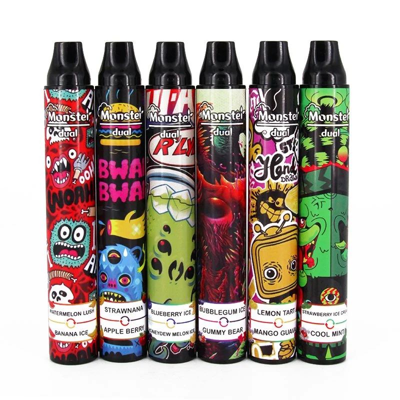 2022 OEM Available 2000 Puffs Monster Dual Portable Ecig Multiple Flavors Disposable/Chargeable Vapes