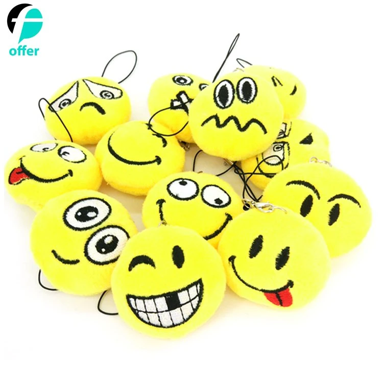 Plush Emoticon Keychains, Mini Emoticon Plush Keyring Party Favors for Valentine&prime; S Day Gifts