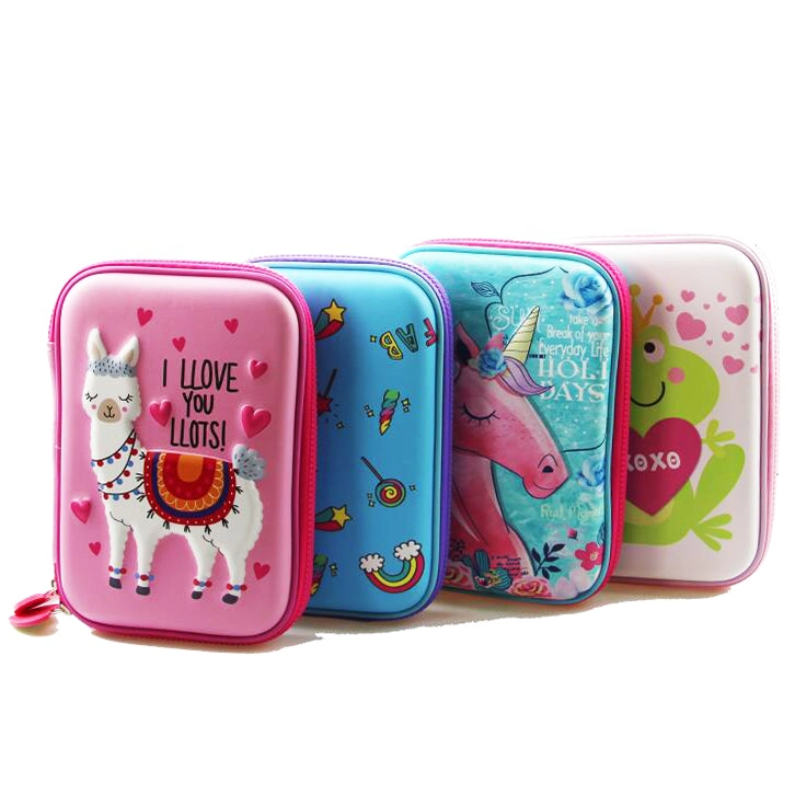 Custom Cartoon Multifunction Magnetic School EVA Tin Pencil Box