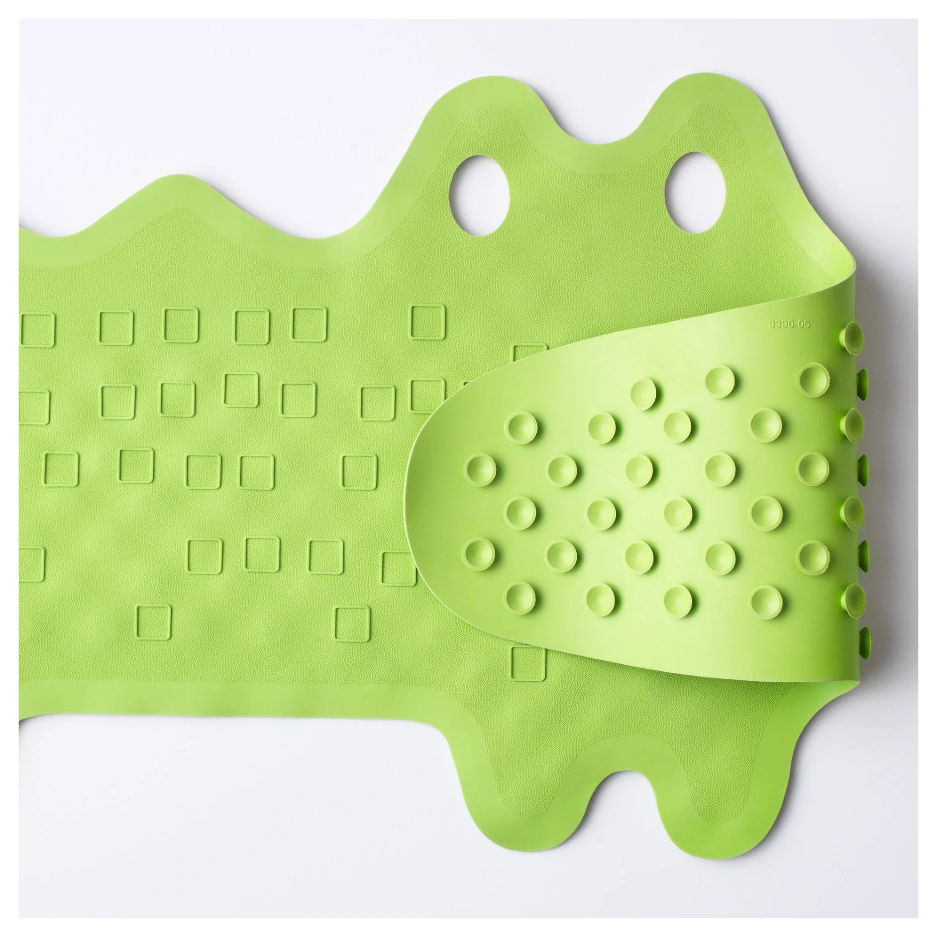 Crocodile Shape Anti Slip Natural Rubber Silicone Rubber Comfortable Bath Mat for Baby Care Use