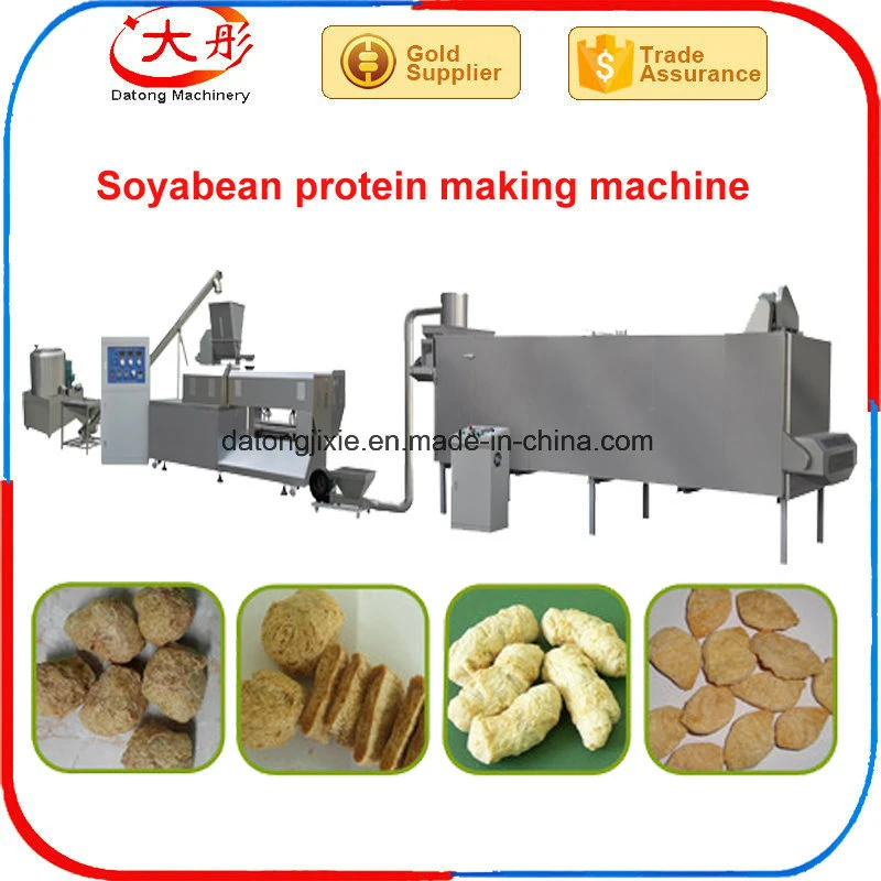 Línea de procesamiento de extrusión de alimentos de proteínas de soja procesamiento de bocadillos de soja industriales Línea