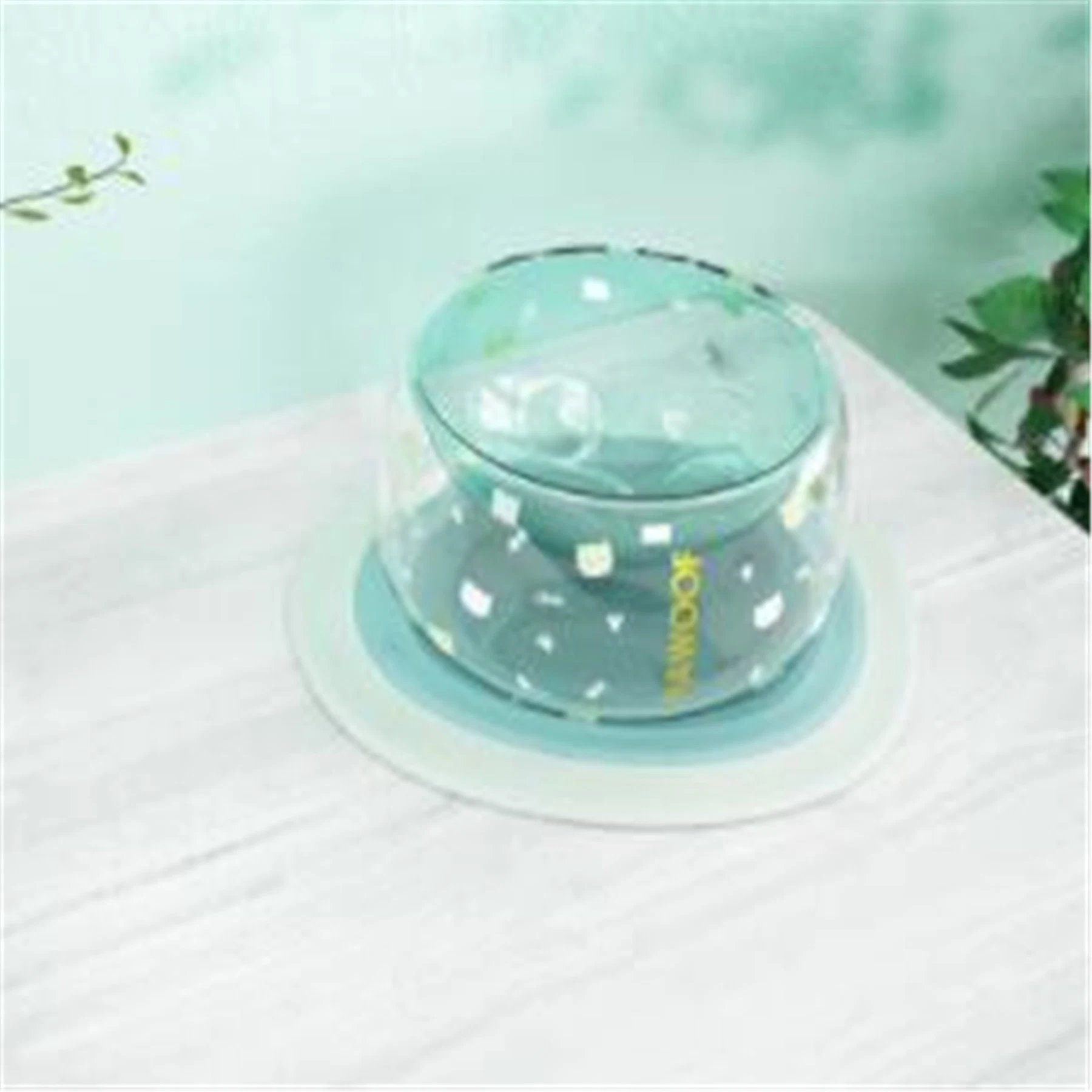 Pawoof Double Glass Wall Cat Food Bowl Stylish Cat Bowl Pet Bowl