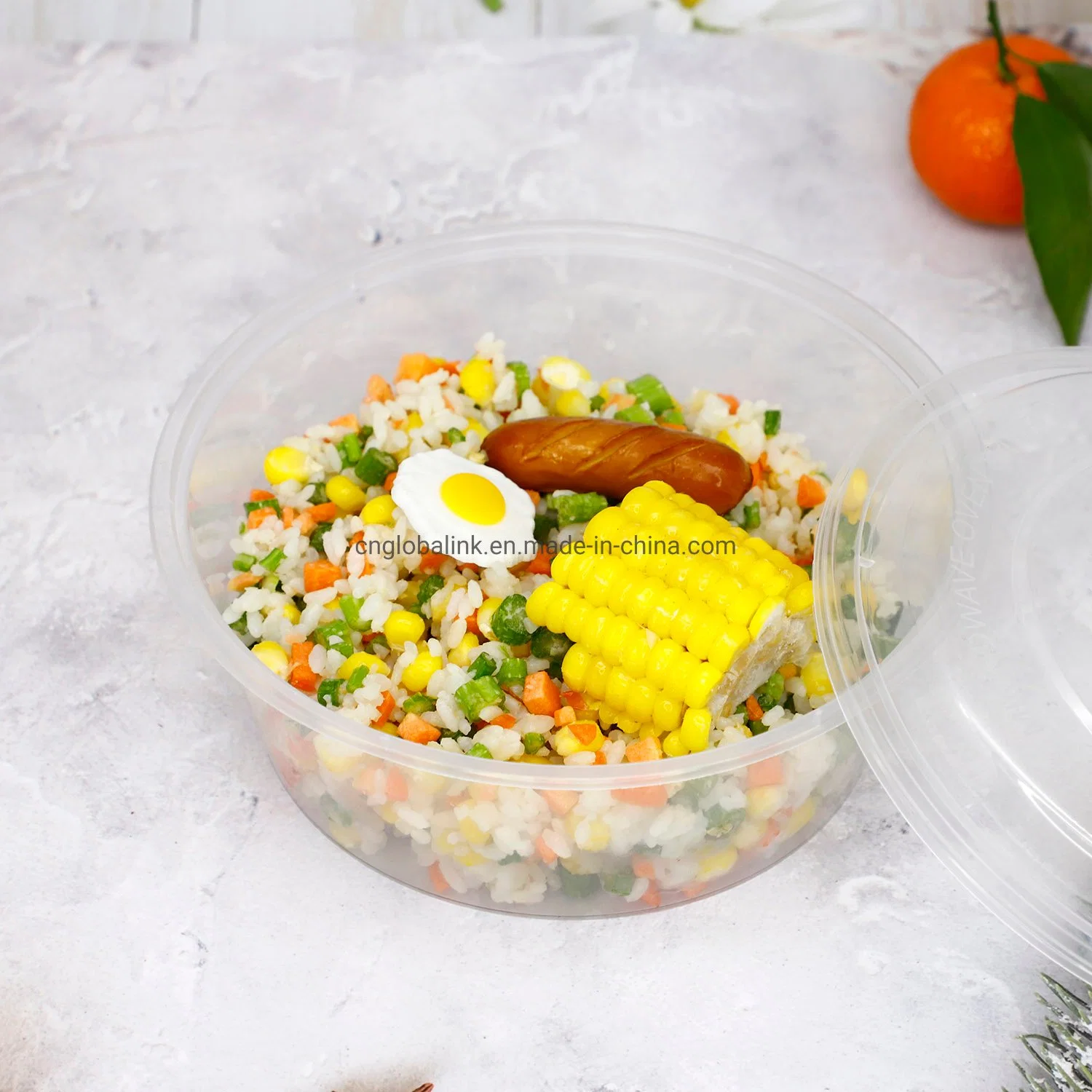 Plastic Round Take out Container Disposable Fast Food Food Container