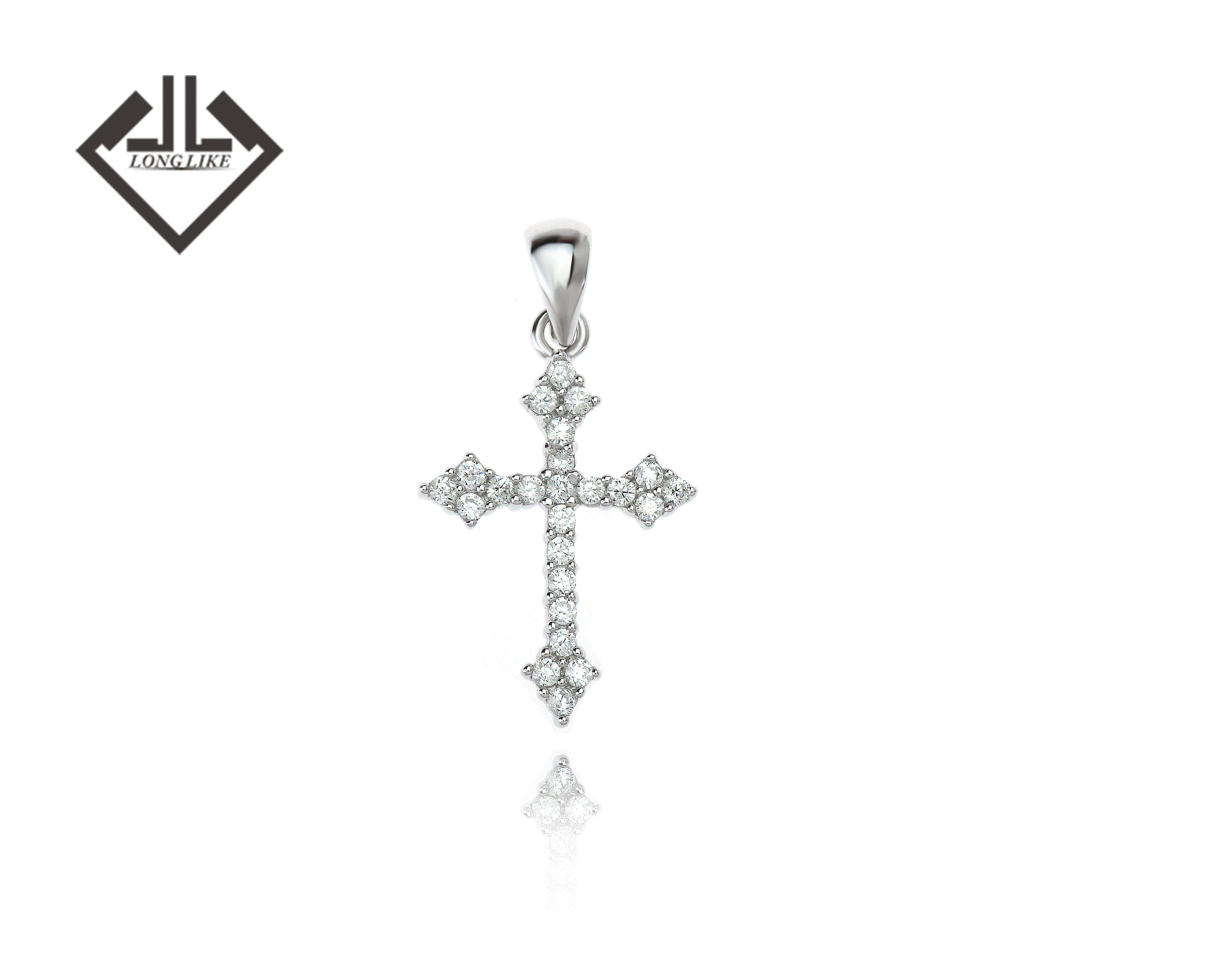 New Arrival 925 Sterling Silver Plain Cross Pendant Jewellery for Women