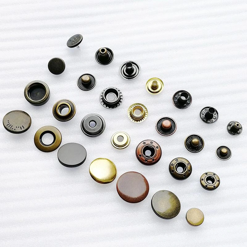 Different Color Size Brass Metal Snap Button Fastener Garment Hardware
