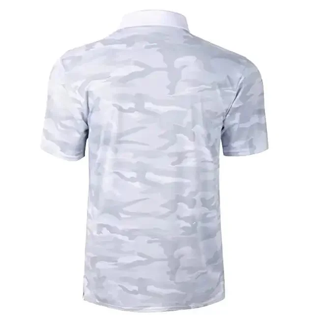 Custom Logo 100% Polyester Sublimation Print Men Camo Short Sleeve Golf Polos