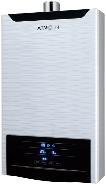 Con pantalla digital blanca / dorada cubierta de panel constante instantánea Calentador de agua de gas