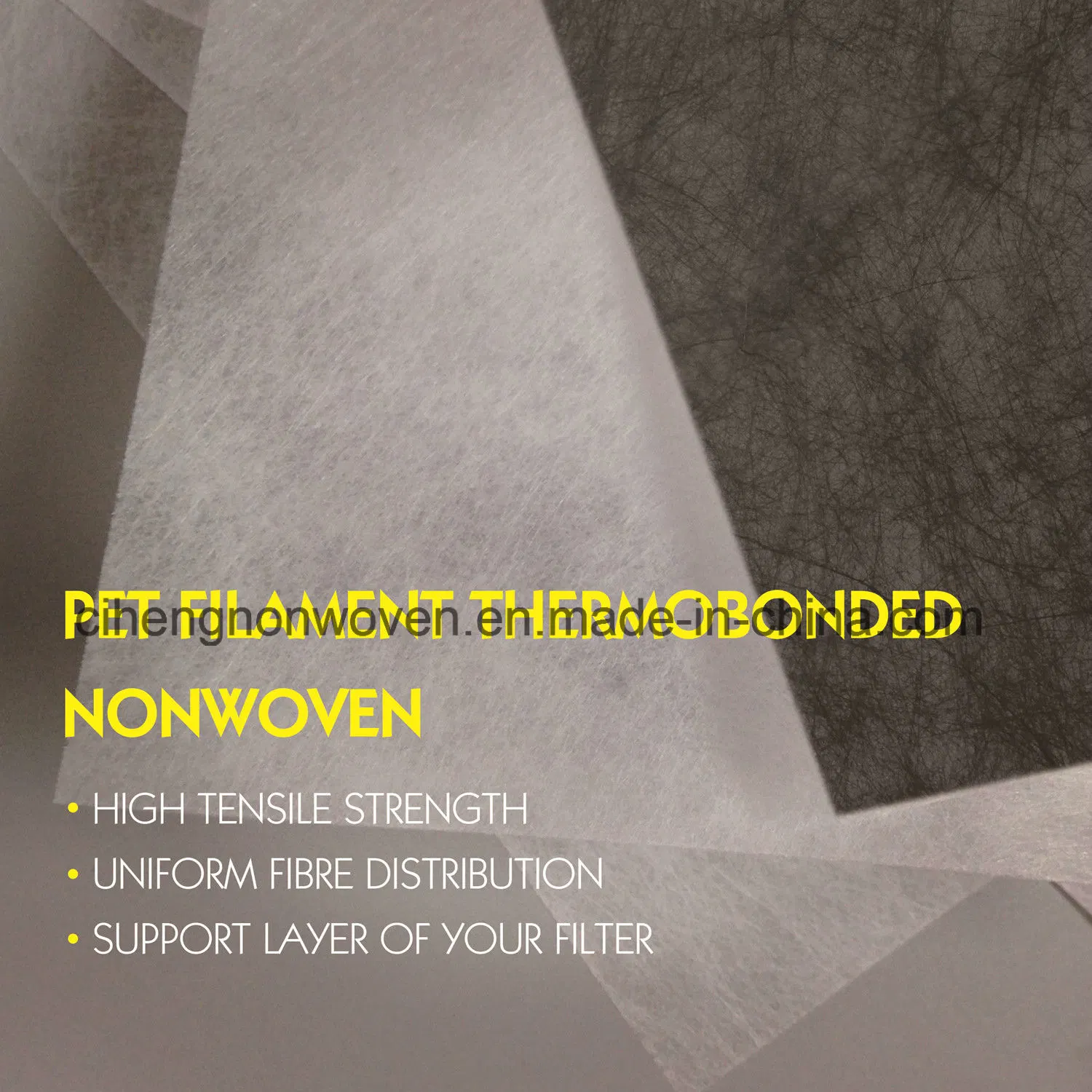 White Electrostatic Cottom Composite Nonwoven Filter Media with 98%Filter Efficiency