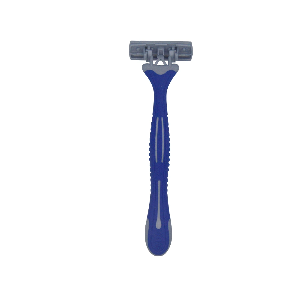 Unisex Color Triple Blade Razor with Lubricating Strip