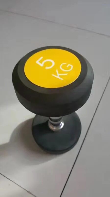 Peso libre con la tapa de color negro de caucho pesa Gimnasio Accesorios