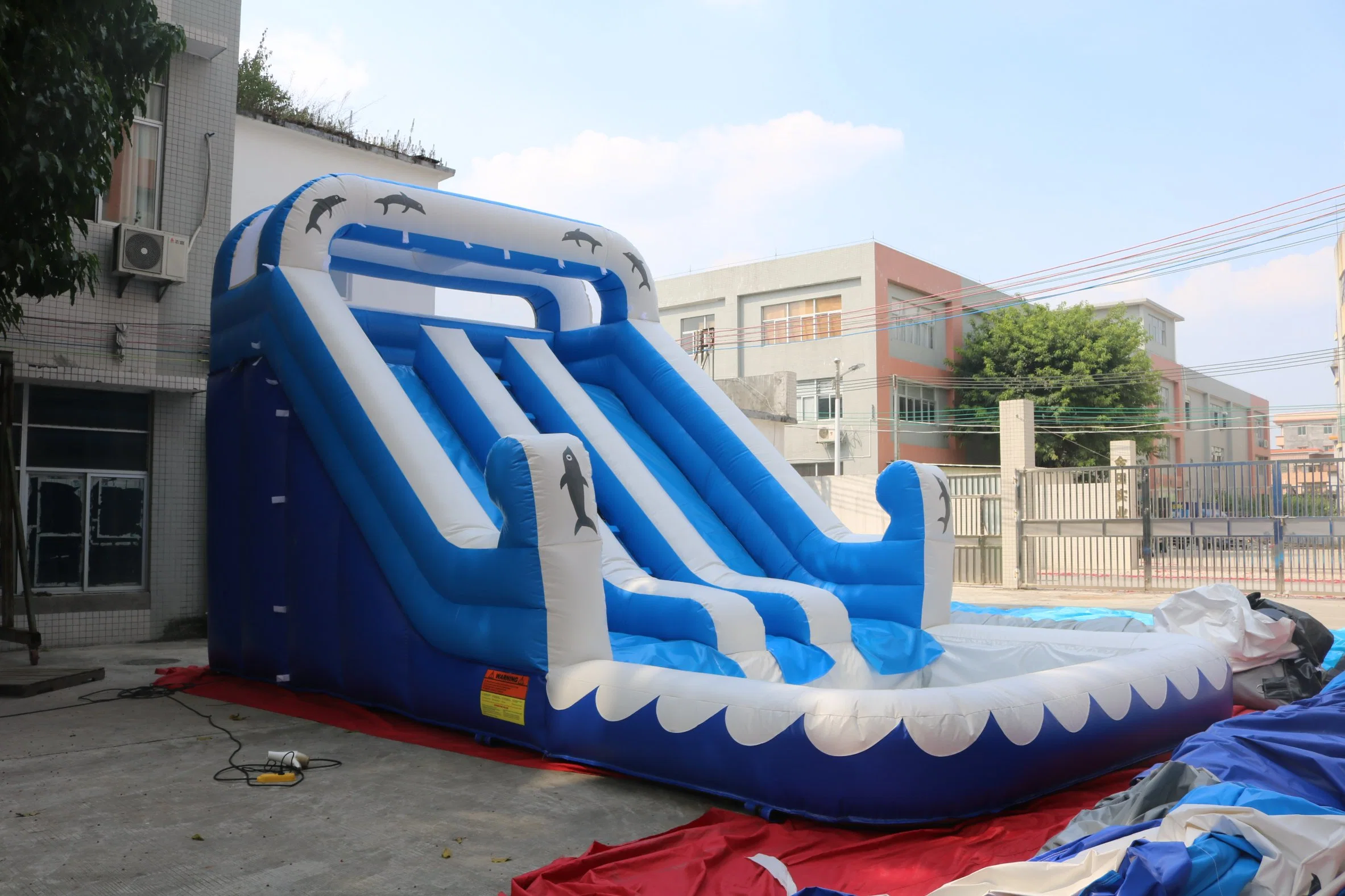 Funny Outdoor Amusement Inflatable Playground Using Water and Dry Slide