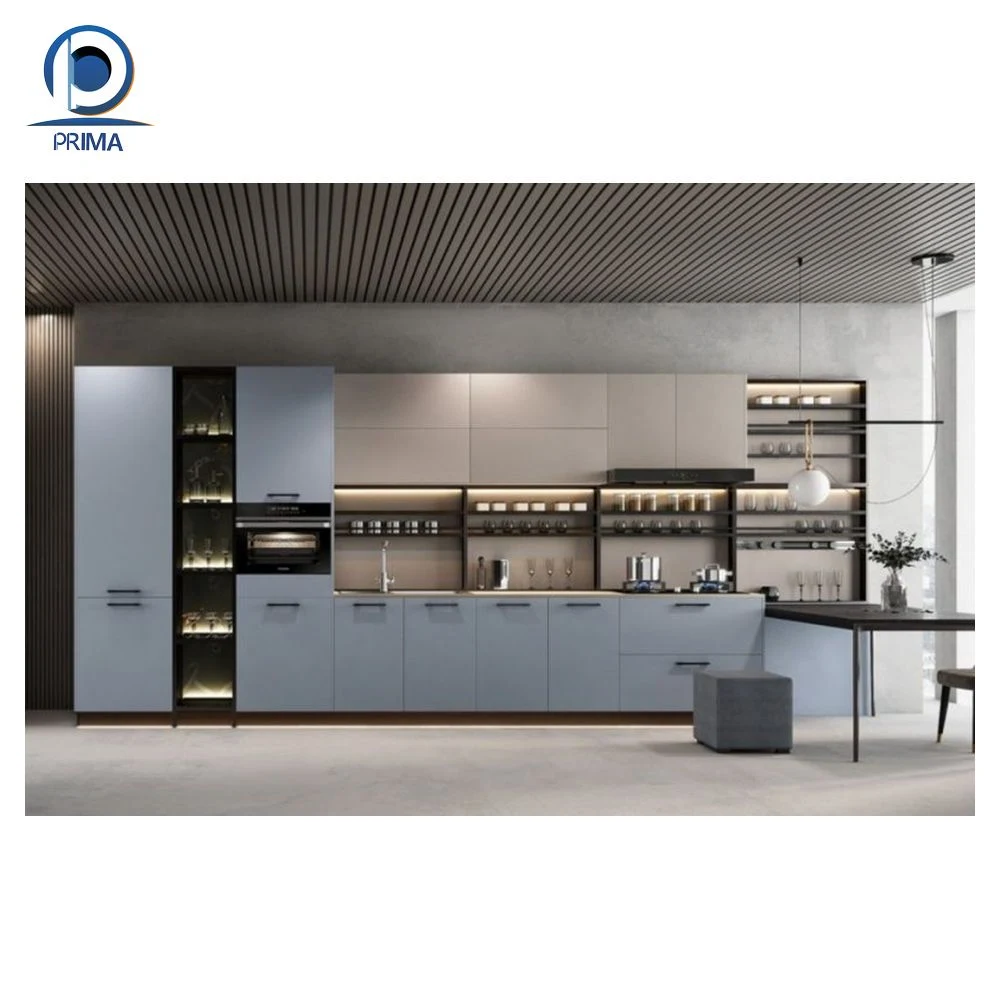 Prima en el armario de cocina Home Muebles modernos muebles de madera brillante kitchen cabinet