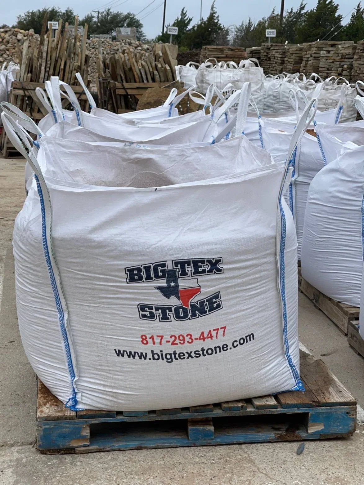 1 Ton Jumbo FIBC Super Sack para la Industria Mineral Química Palé usando bolsas grandes a granel