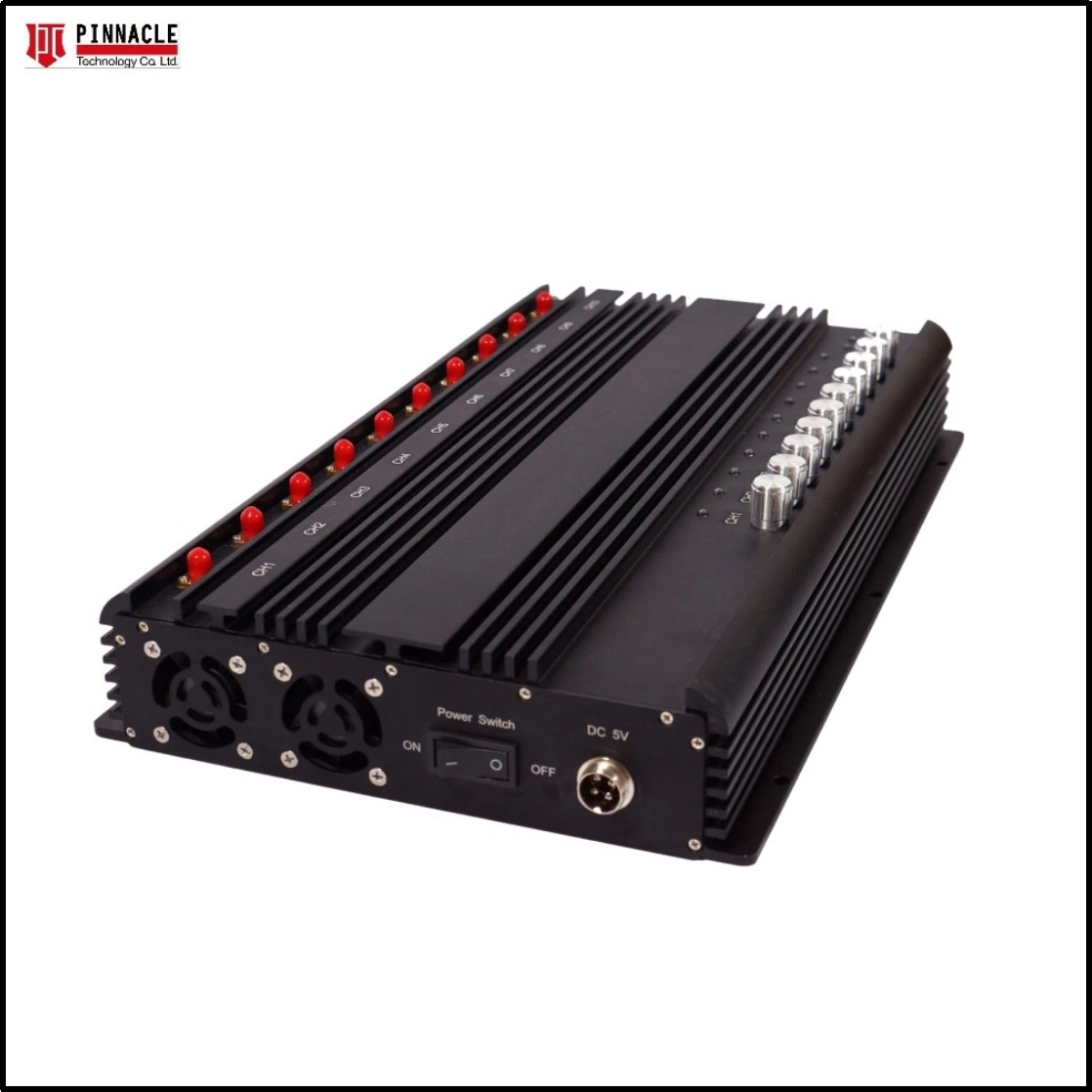 10 Antennen Verstellbarer Desktop RF Signal Jammer für 2g/3G/4G/5G WiFi Signaljammer