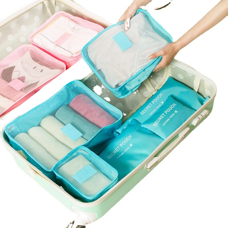 Travel Receive Package 6 Set Travel Packing Cubes Clothes Storage Bag