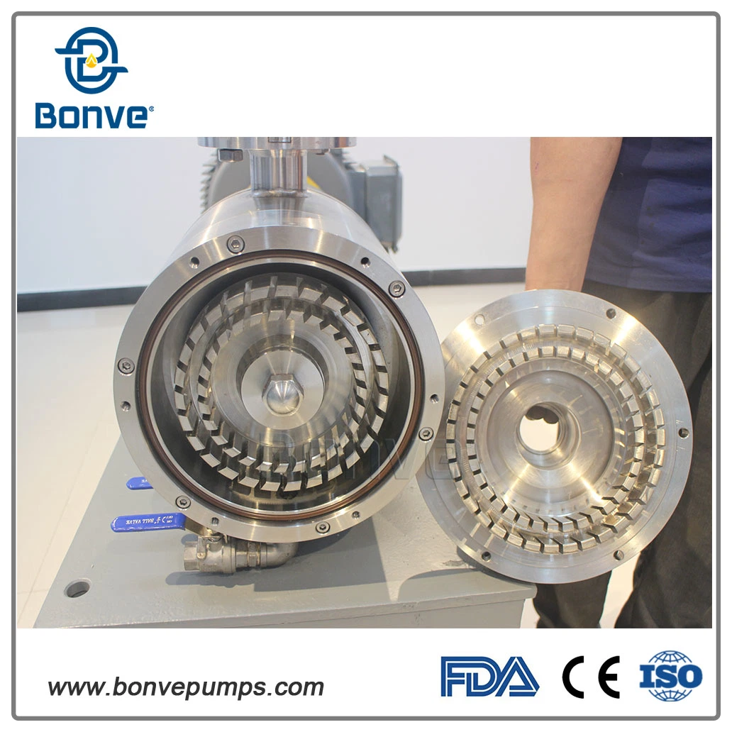 De alto cizallamiento en línea emulsionar homogeneizador mezclador para alimentos y la solución química CE aprobada